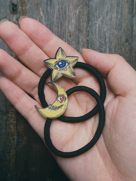 Hair Tie - Moon & Star
