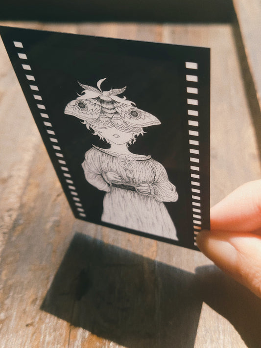 Film Style Plastic Card - Moth Girl