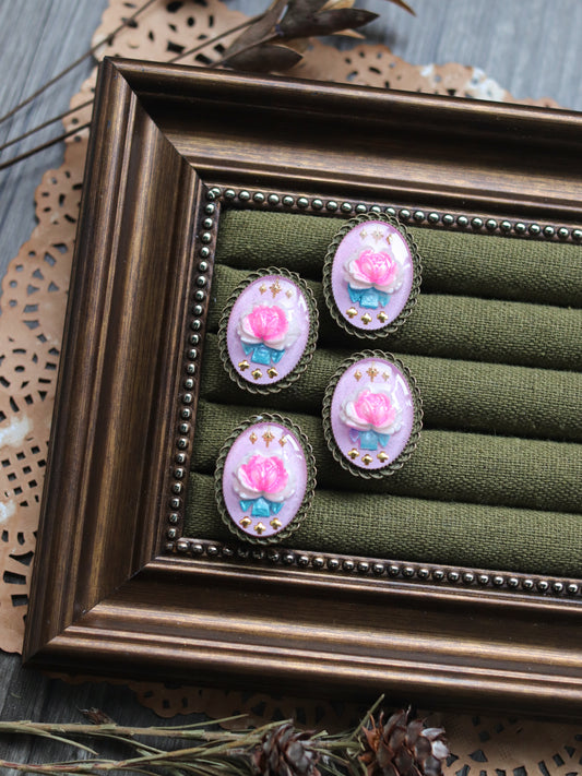 Vintage style ring - Pink Flower