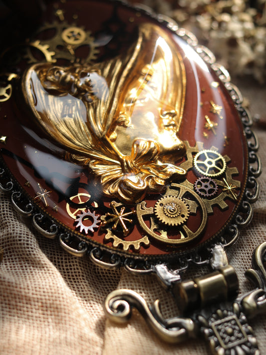 Vintage style hand mirror - Memoirs of girl