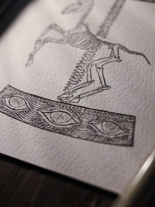 Art Print - Skeleton Merry Go Round