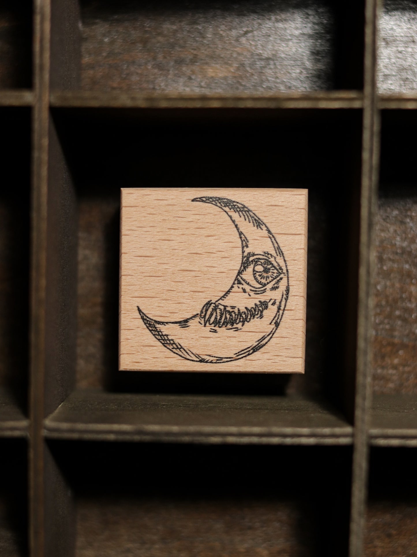 Wooden Stamp - Moon