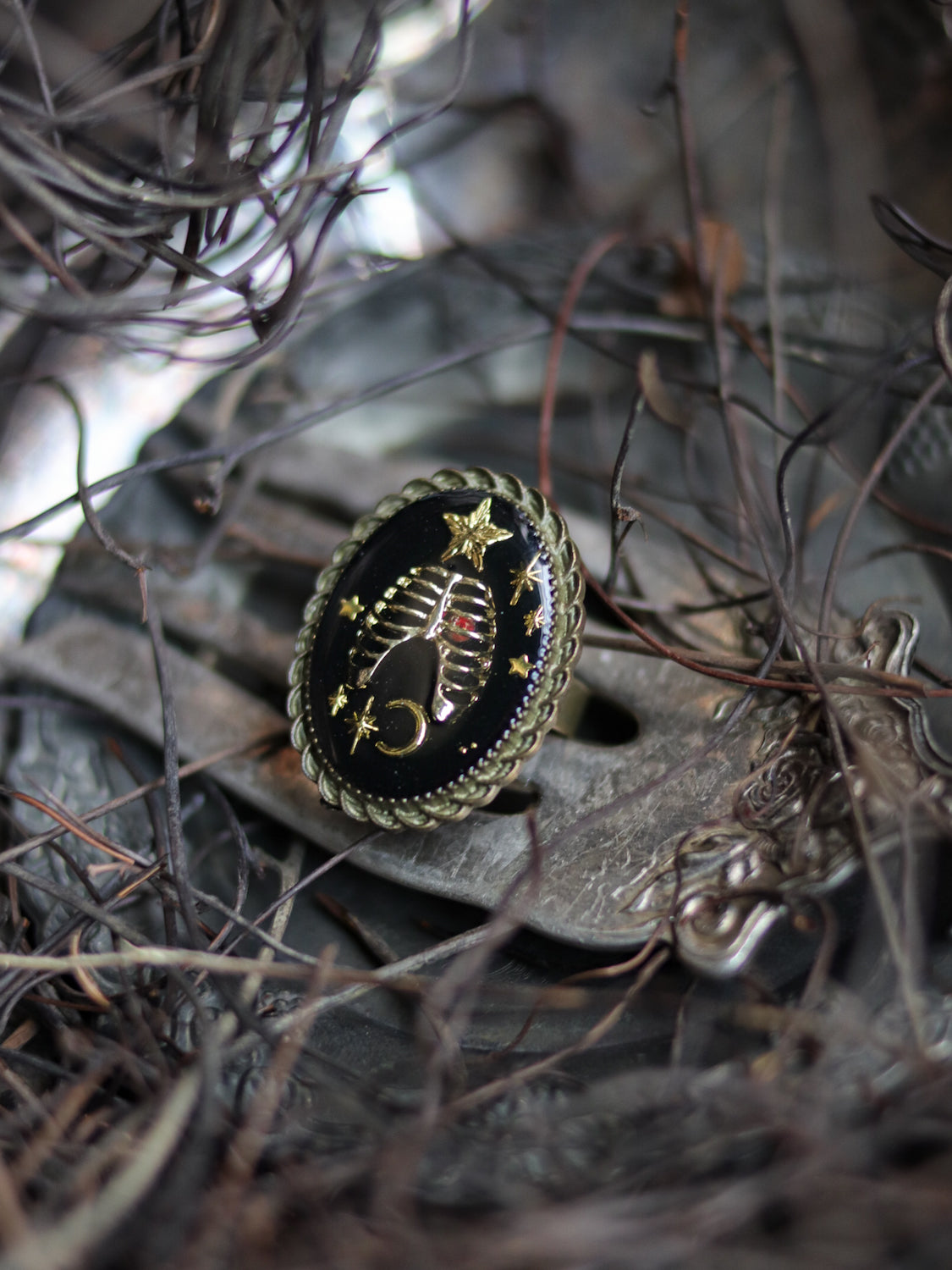 Vintage style ring - Wish you become a star
