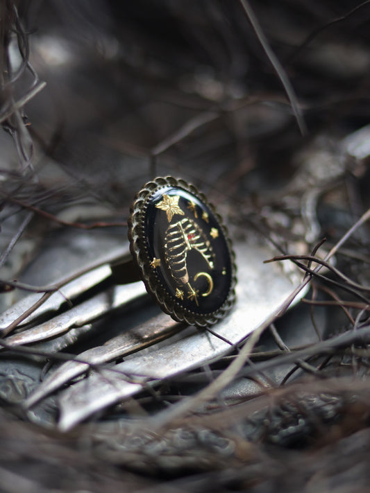 Vintage style ring - Wish you become a star