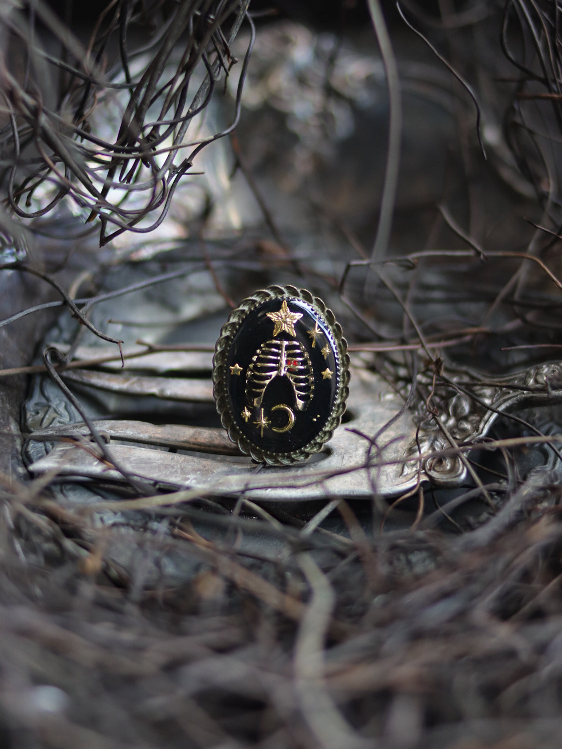Vintage style ring - Wish you become a star