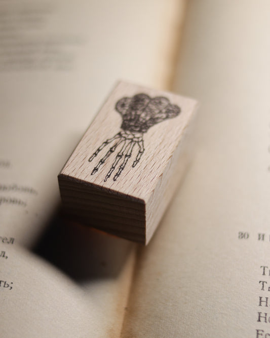 Wooden Stamp - Skeleton Hand