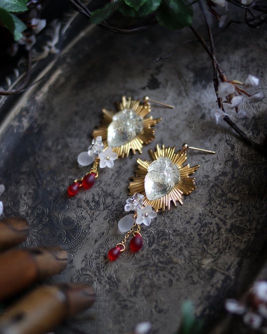 Vintage style earrings - Strawberry Shizuku