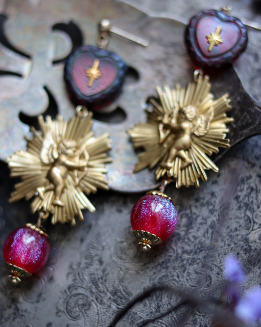 Vintage style earrings - Cupid Magic