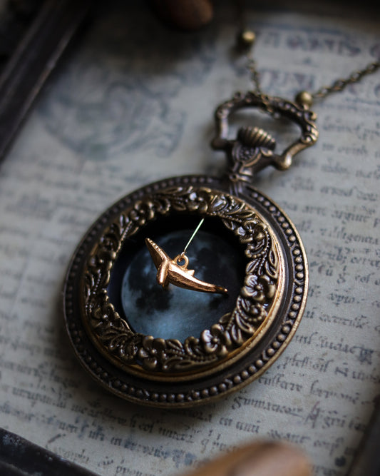 Vintage style necklace - Flying On Moonlit Night