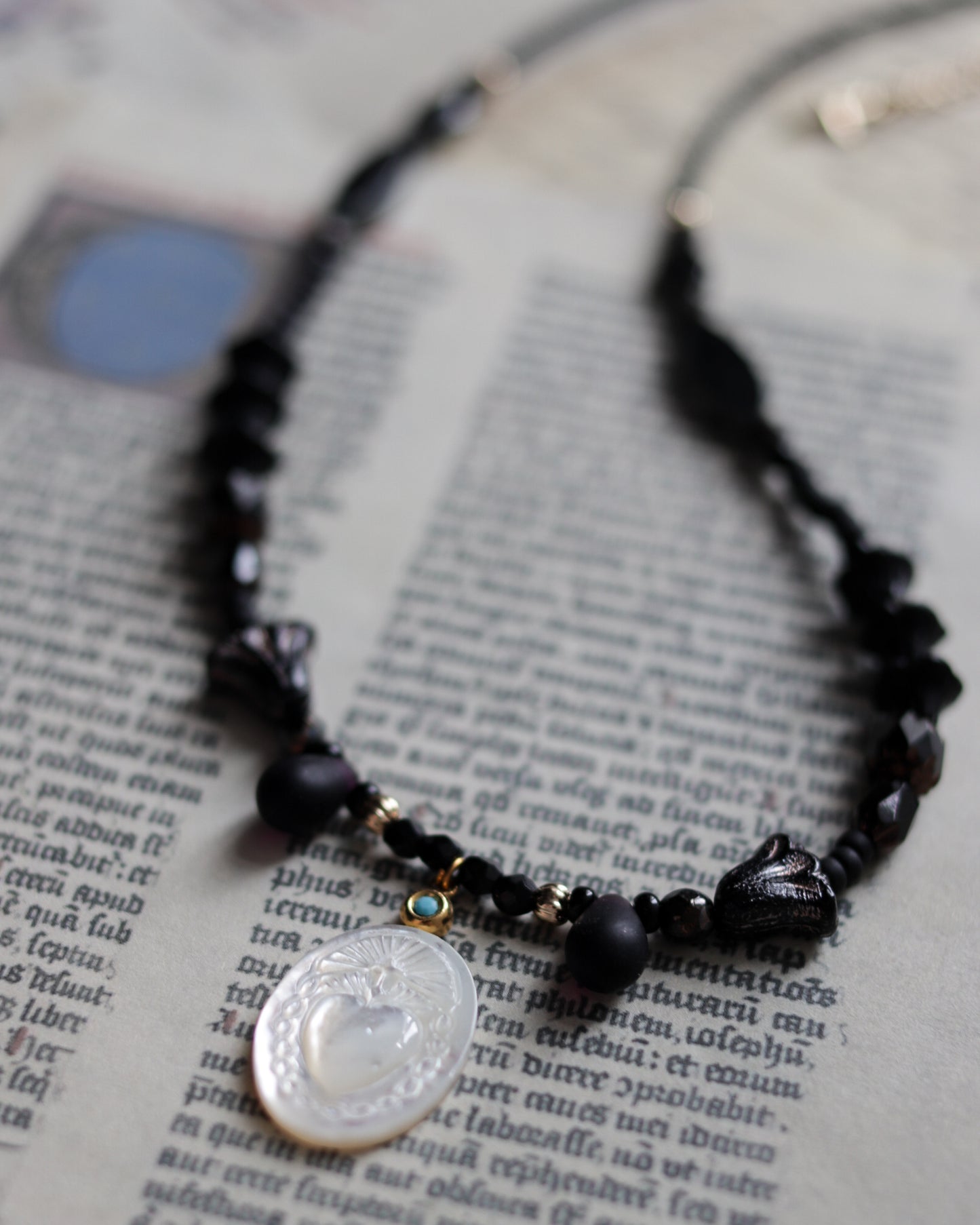 Czech glass bead necklace - Pure Heart