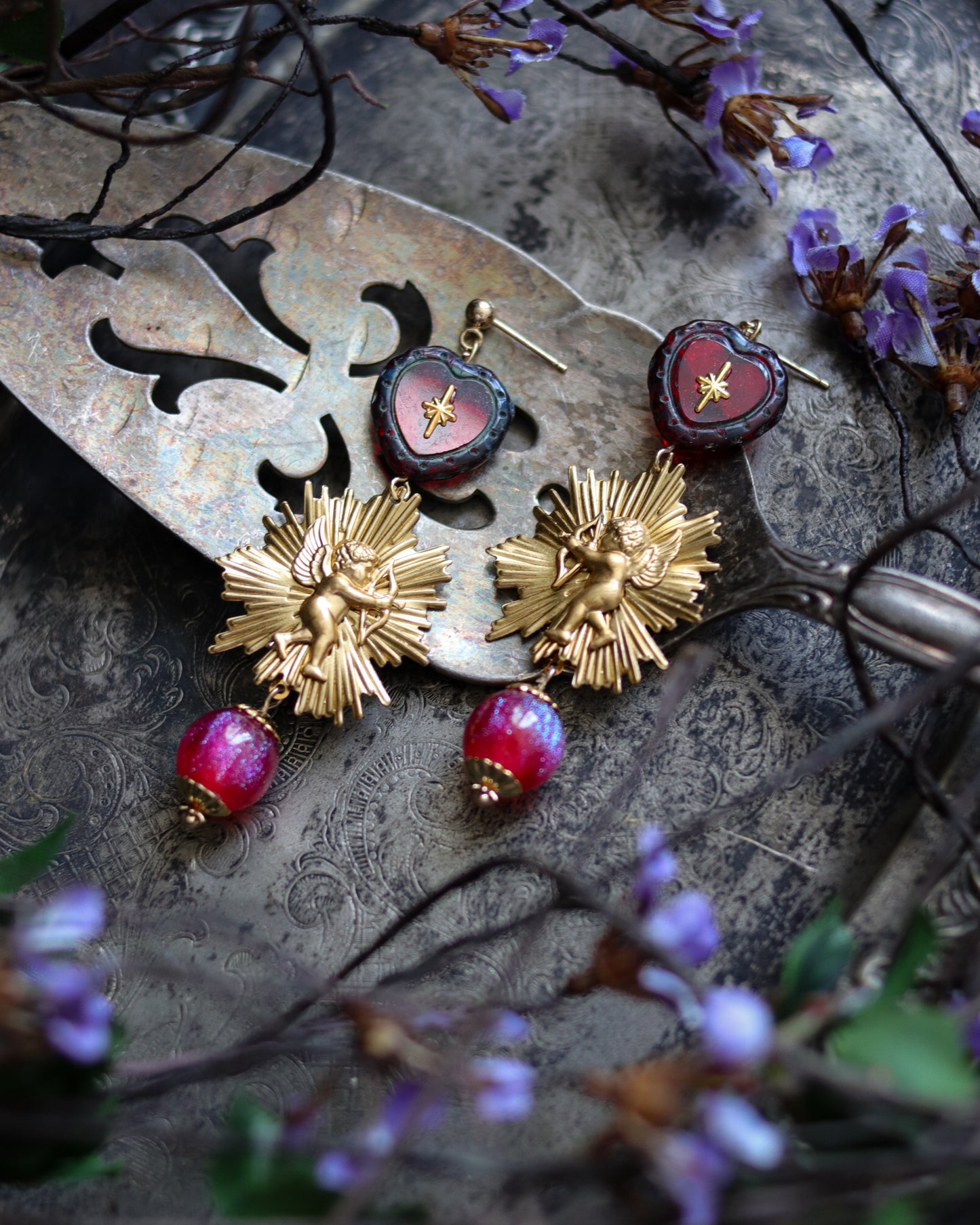 Vintage style earrings - Cupid Magic