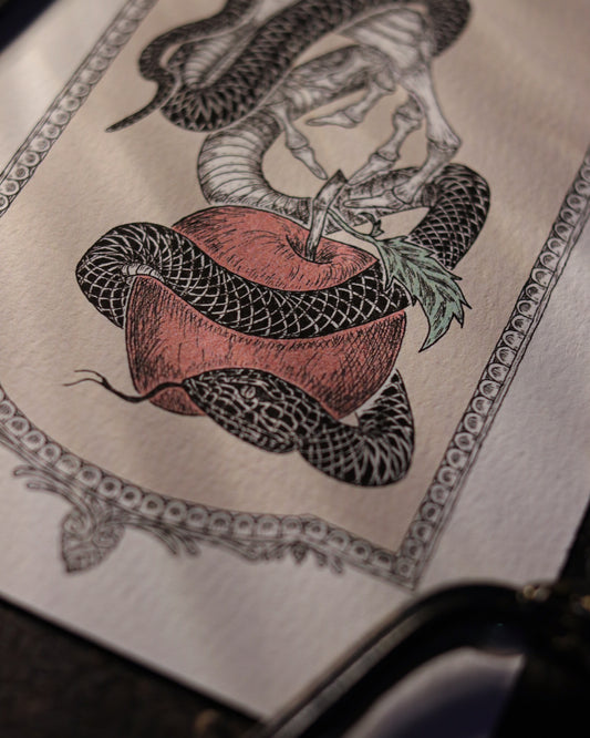 Art Print - Black Snake In Paradies