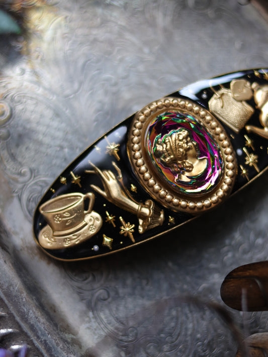Vintage style hair clip - Lady Tea Time