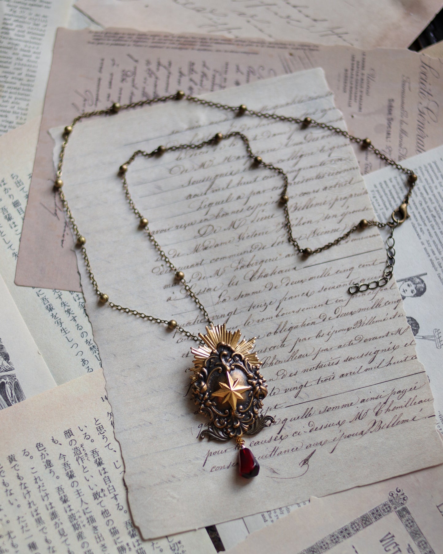 Vintage style necklace/ brooch - The Proof of the Magician