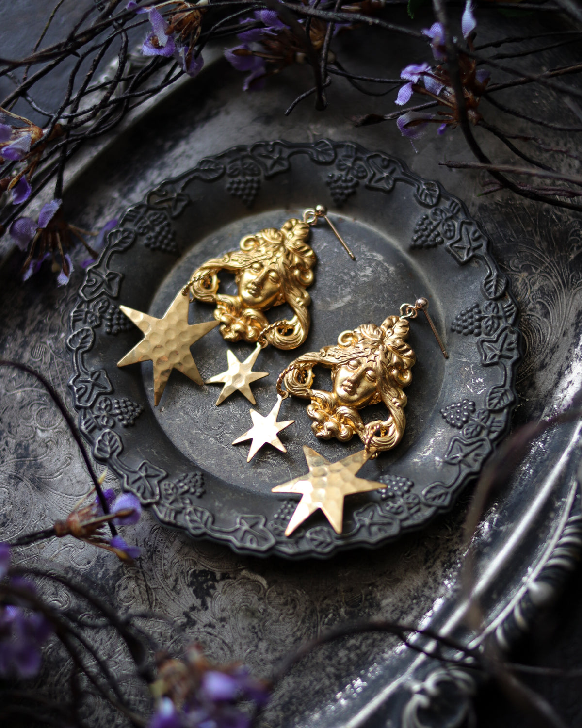 Earrings - The Witch's Face • three 耳環 - 魔女之顏。參