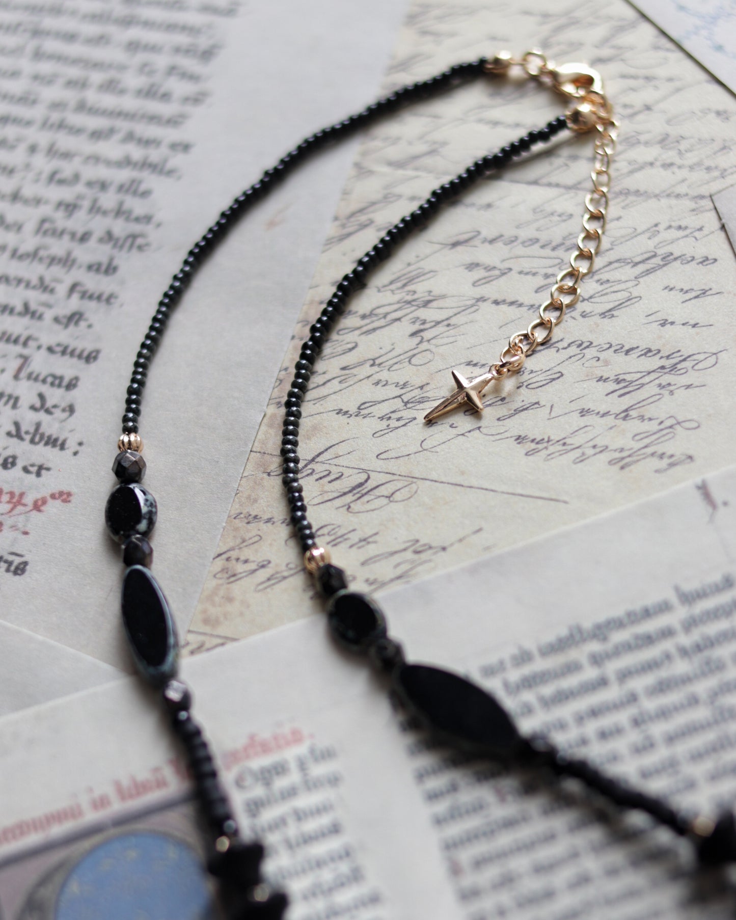 Czech glass bead necklace - Pure Heart