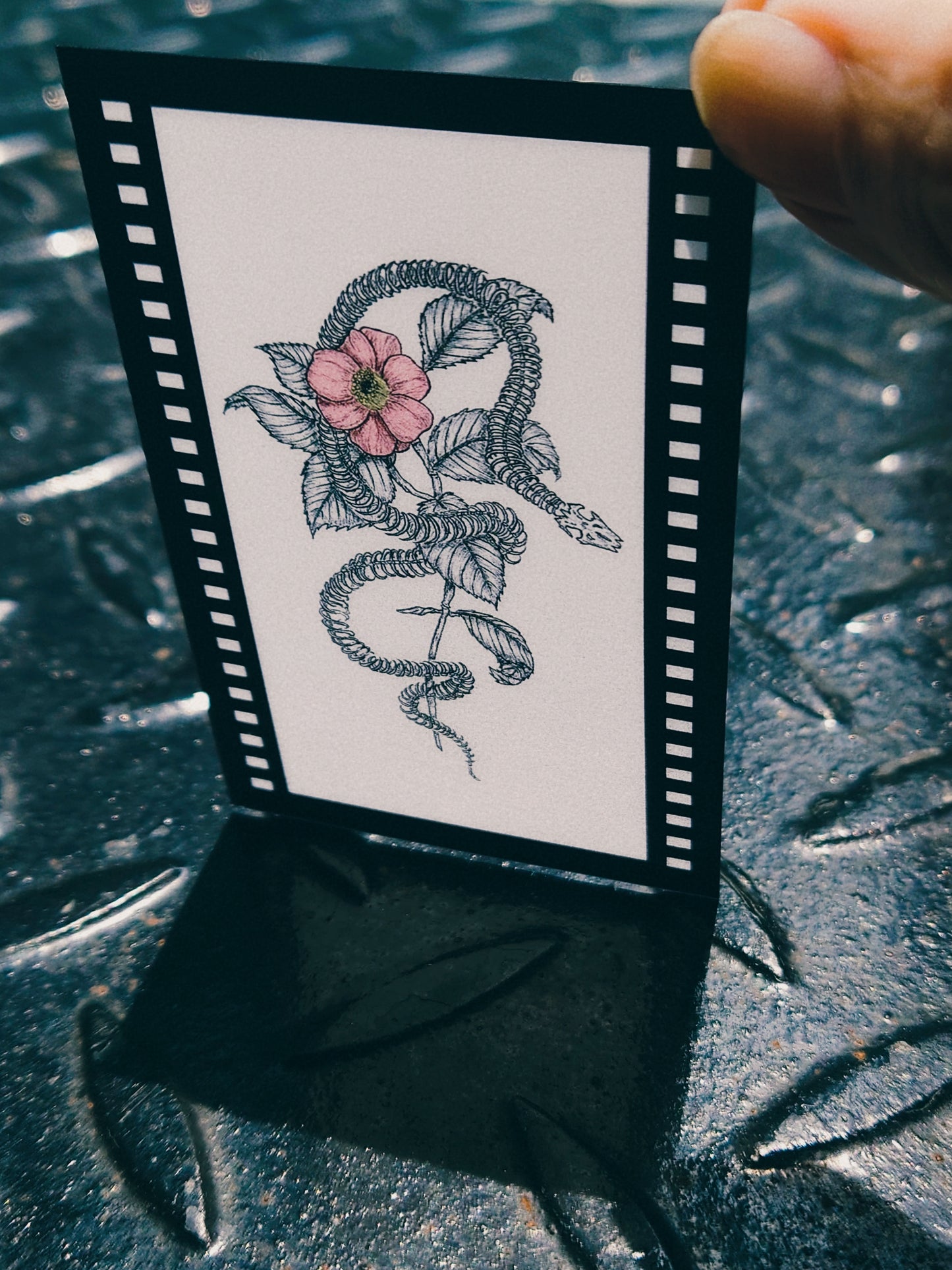 Film Style Plastic Card - Snake and Flower