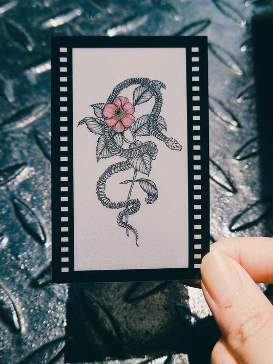 Film Style Plastic Card - Snake and Flower