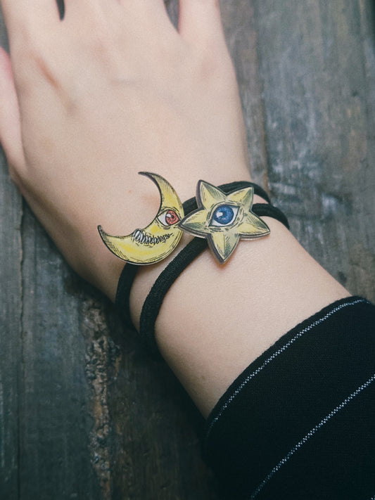 Hair Tie - Moon & Star