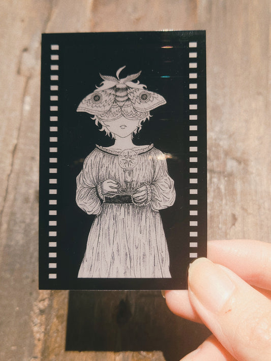 Film Style Plastic Card - Moth Girl