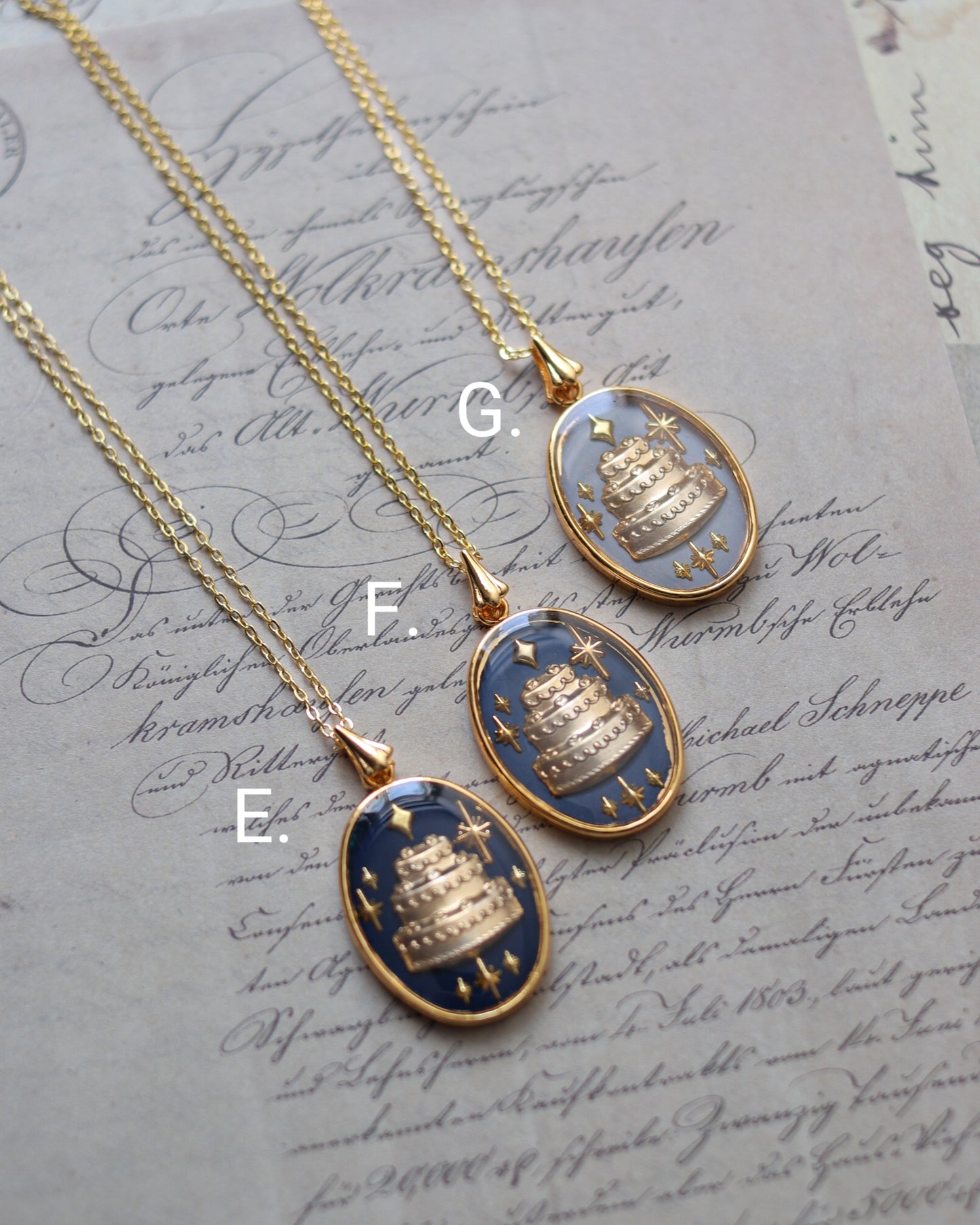 Necklace - Birthday Cake 項鍊 - 生日蛋糕