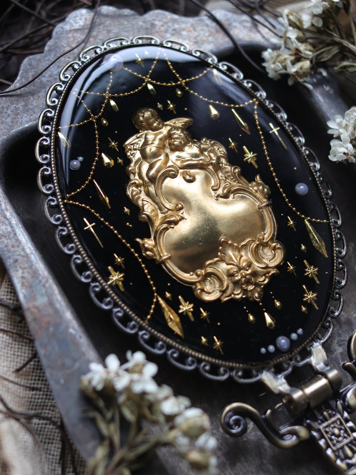 Vintage style hand mirror - Ieisure angel