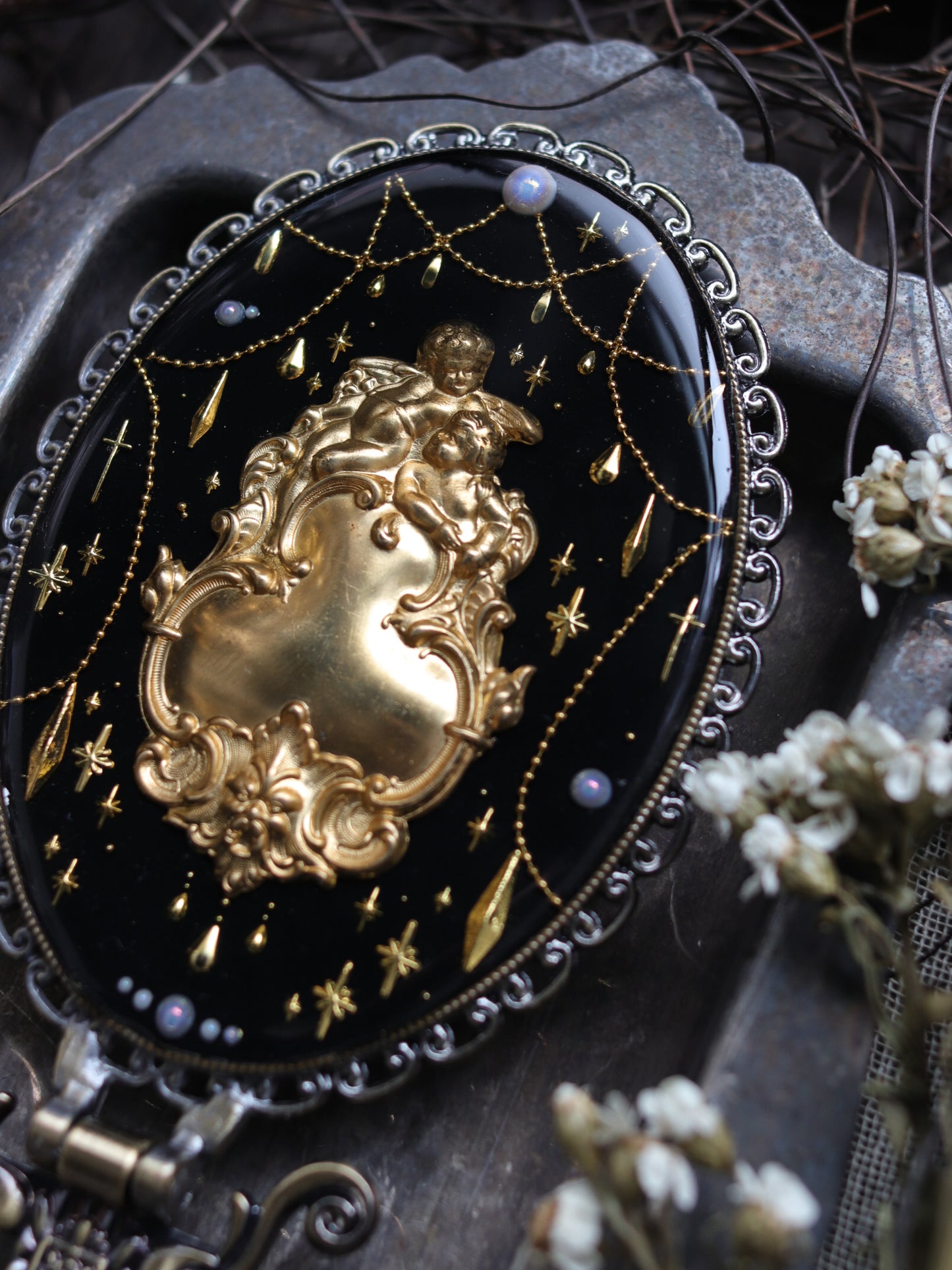 Vintage style hand mirror - Ieisure angel