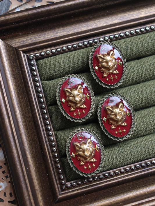 Vintage style ring - Cat