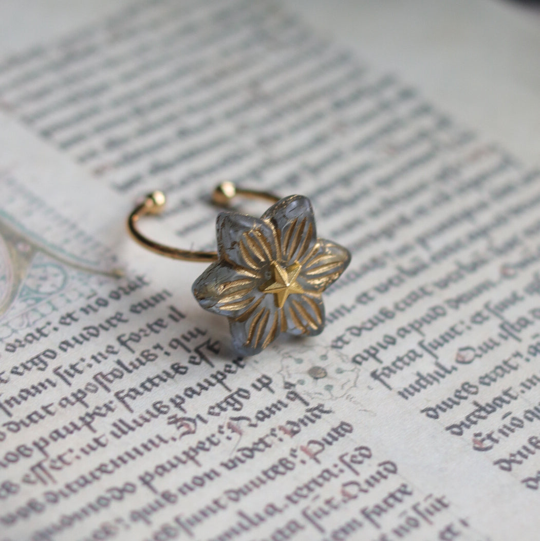Vintage style  ring - Spinning Star