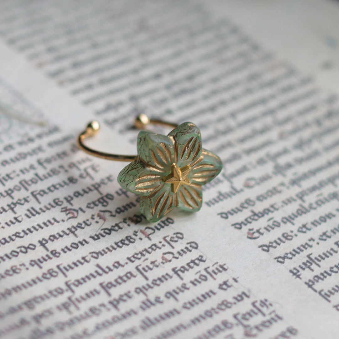 Vintage style  ring - Spinning Star