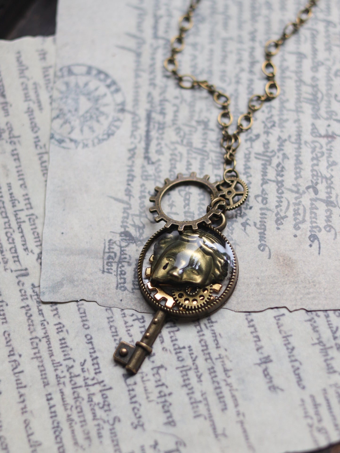 Vintage style necklace - Doll's key