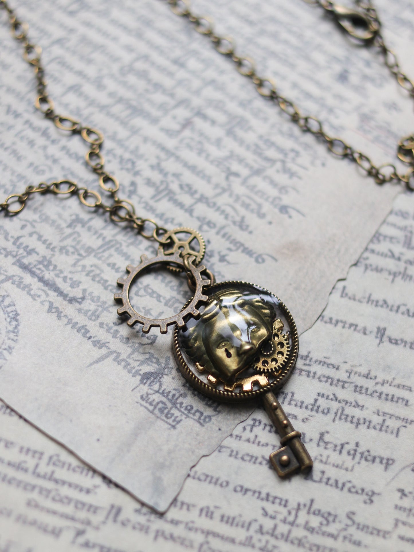 Vintage style necklace - Doll's key