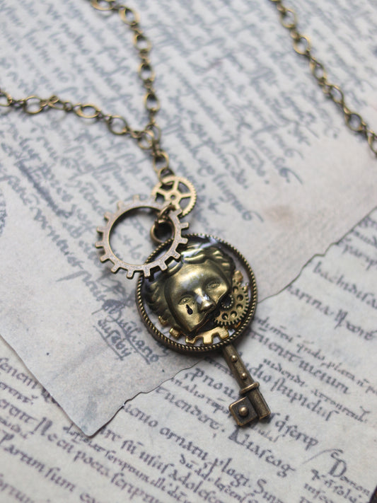 Vintage style necklace - Doll's key