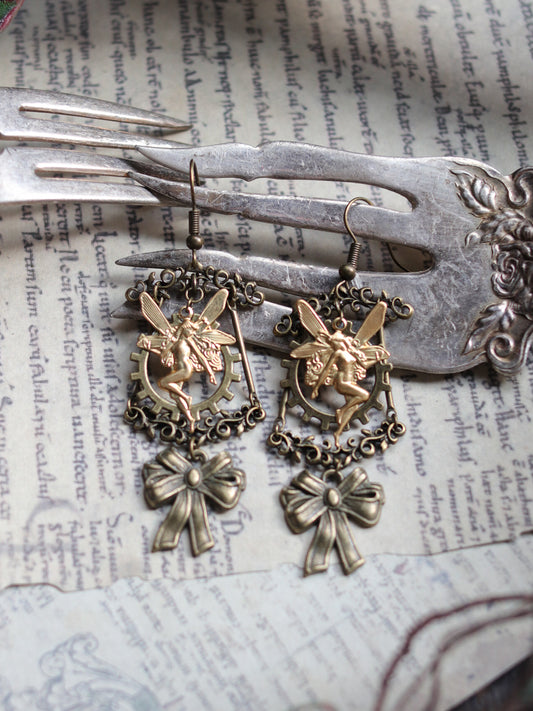 Vintage style earrings - Mechanical Elf