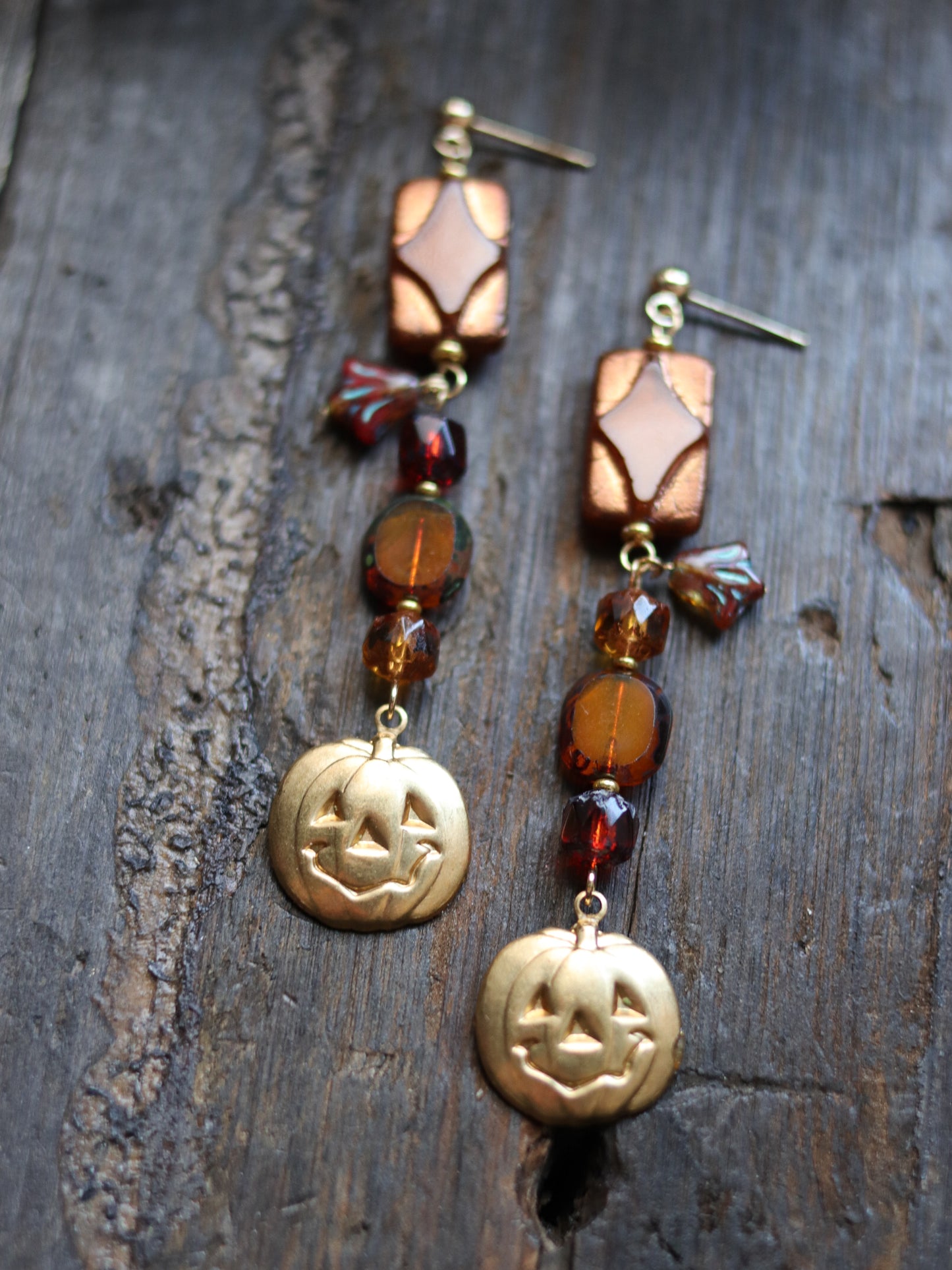 Vintage style earrings - Pumpkin