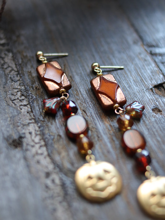 Vintage style earrings - Pumpkin