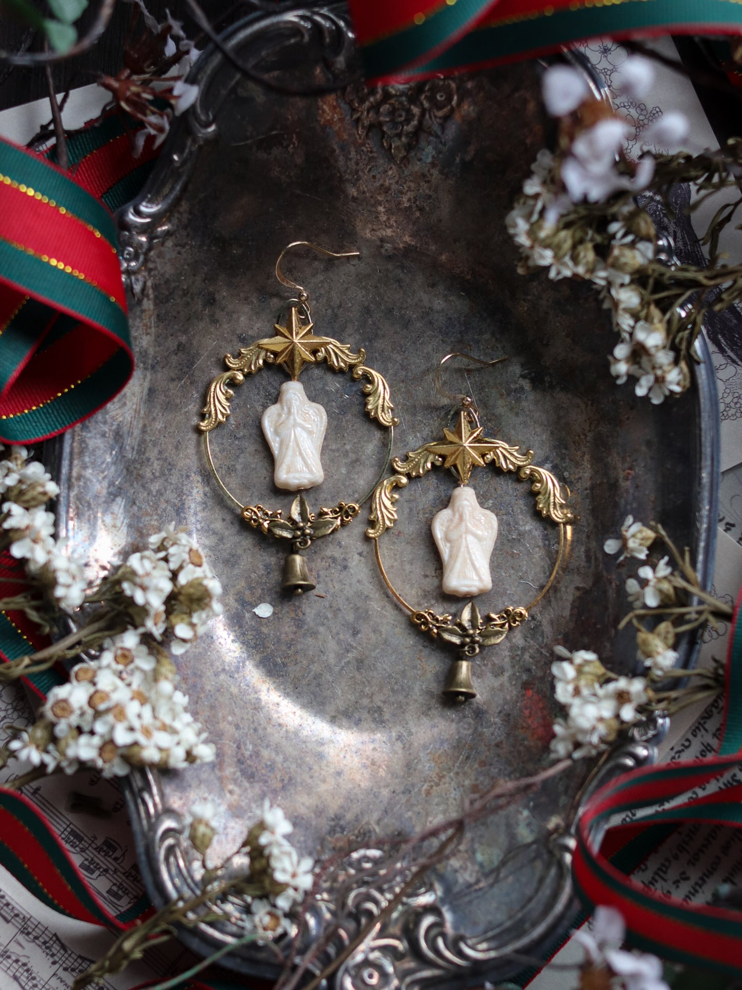 Vintage style earrings - Day angel