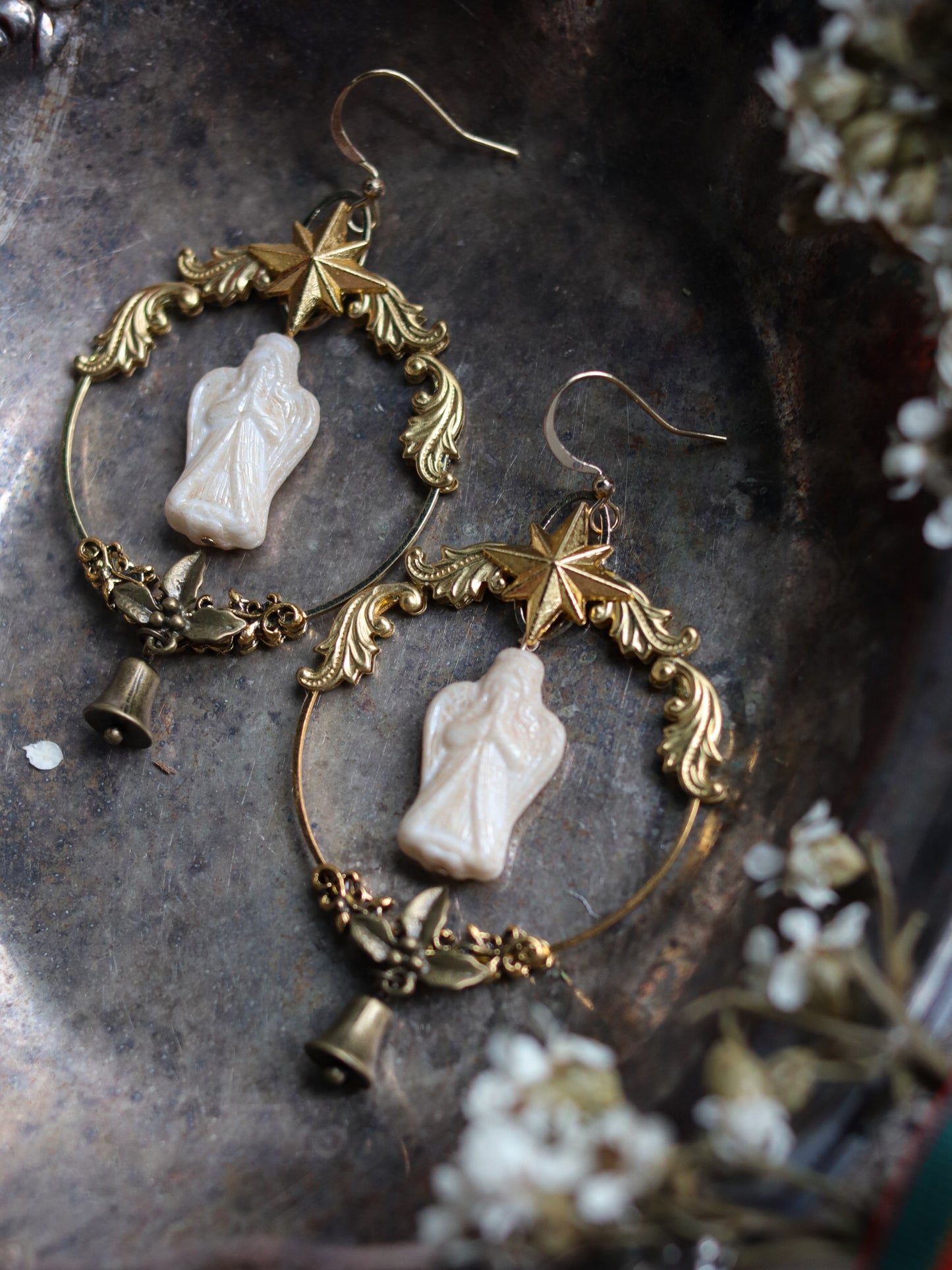 Vintage style earrings - Day angel