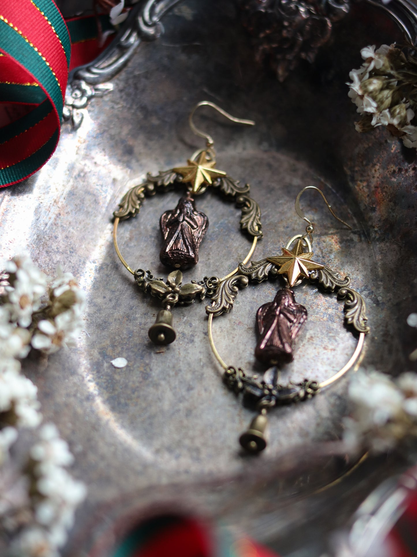 Vintage style earrings - Dark angel