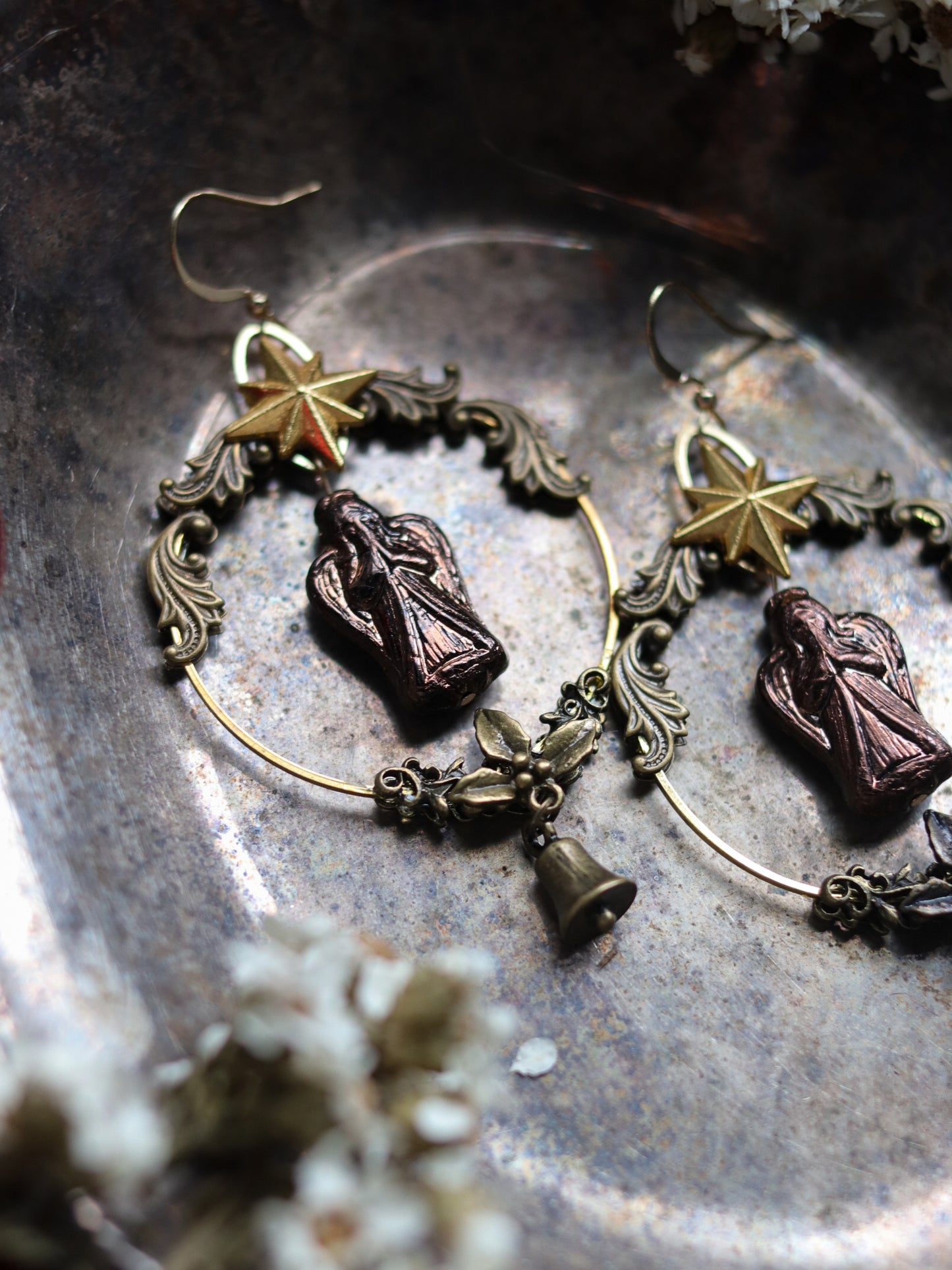 Vintage style earrings - Dark angel