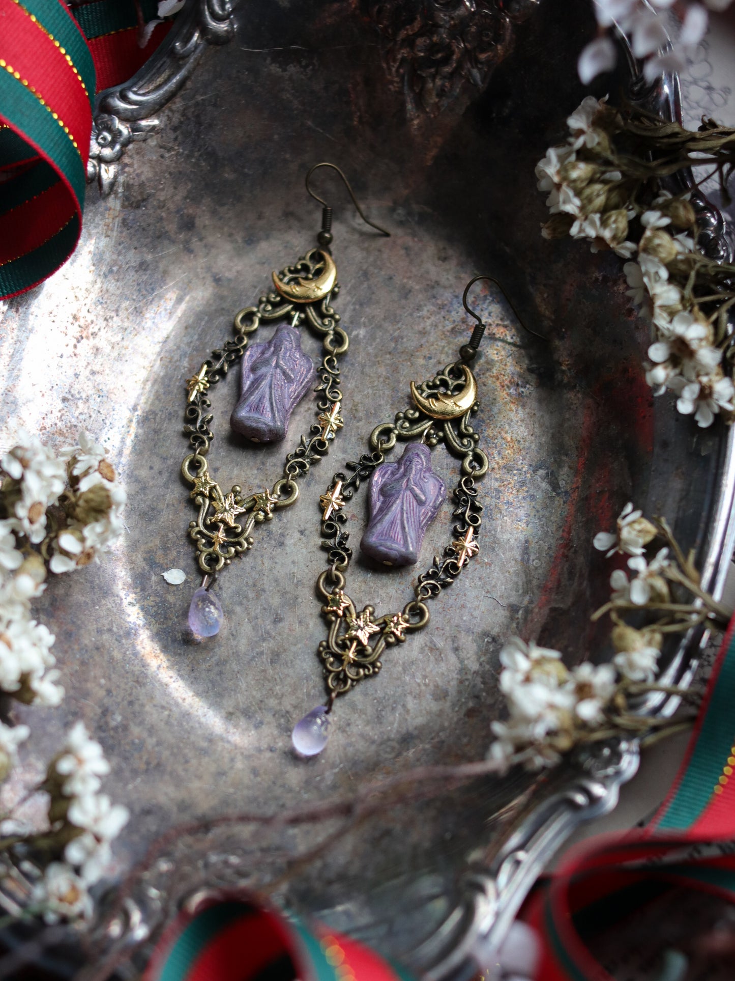 Vintage style earrings - Night angel