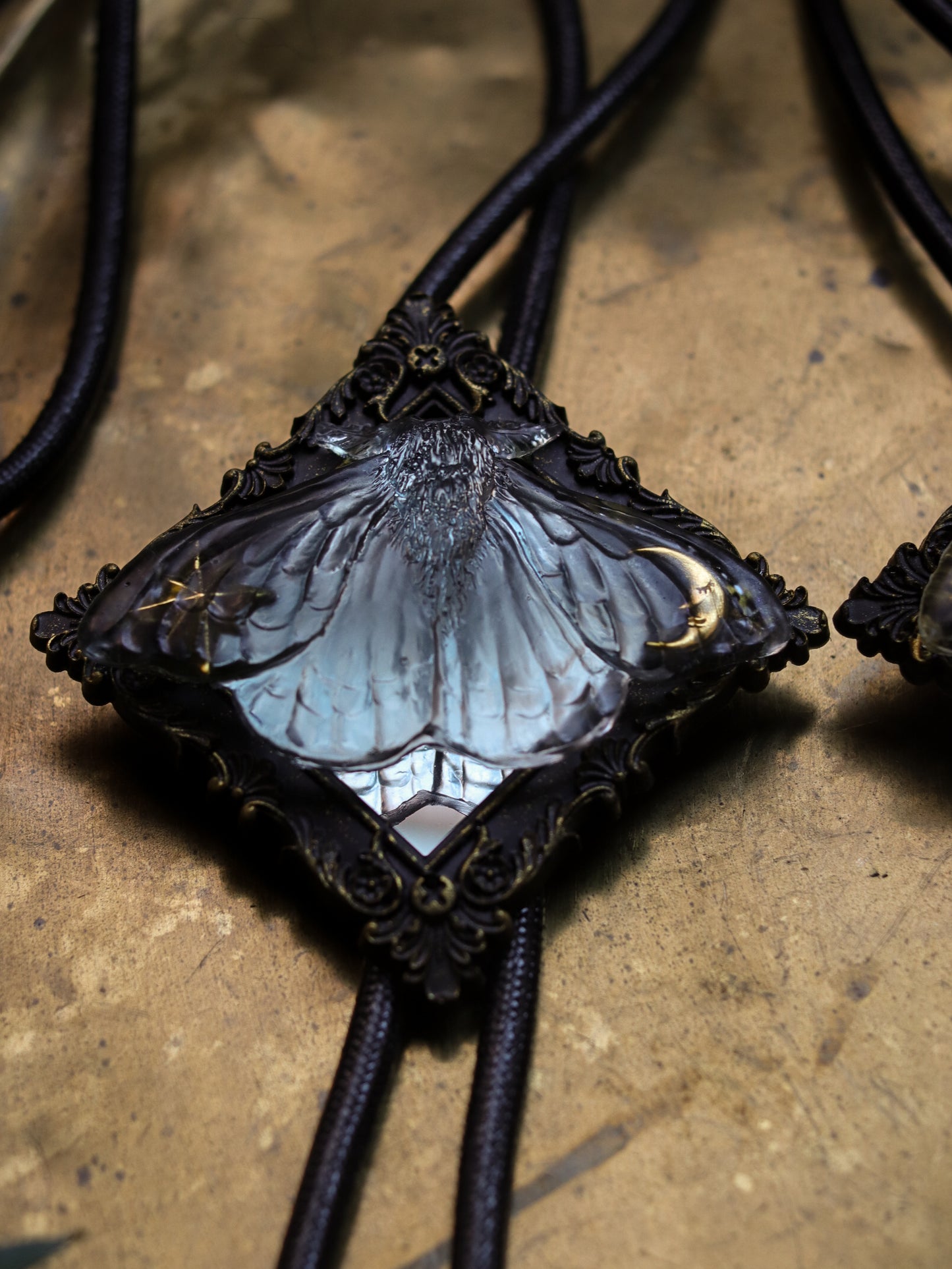 Vintage style bolo tie - Mirror starry night