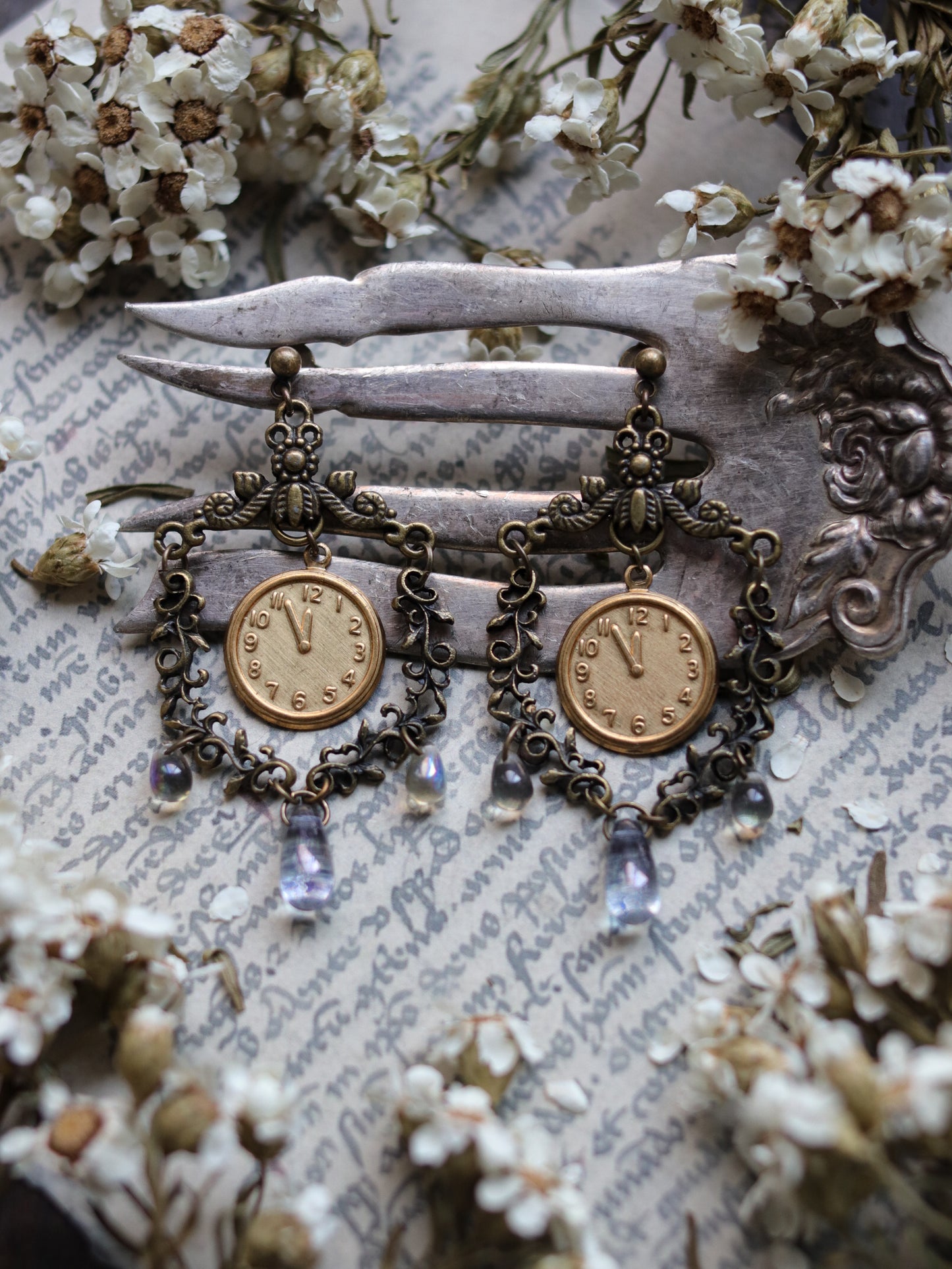 Vintage style earrings - Time Shizuku