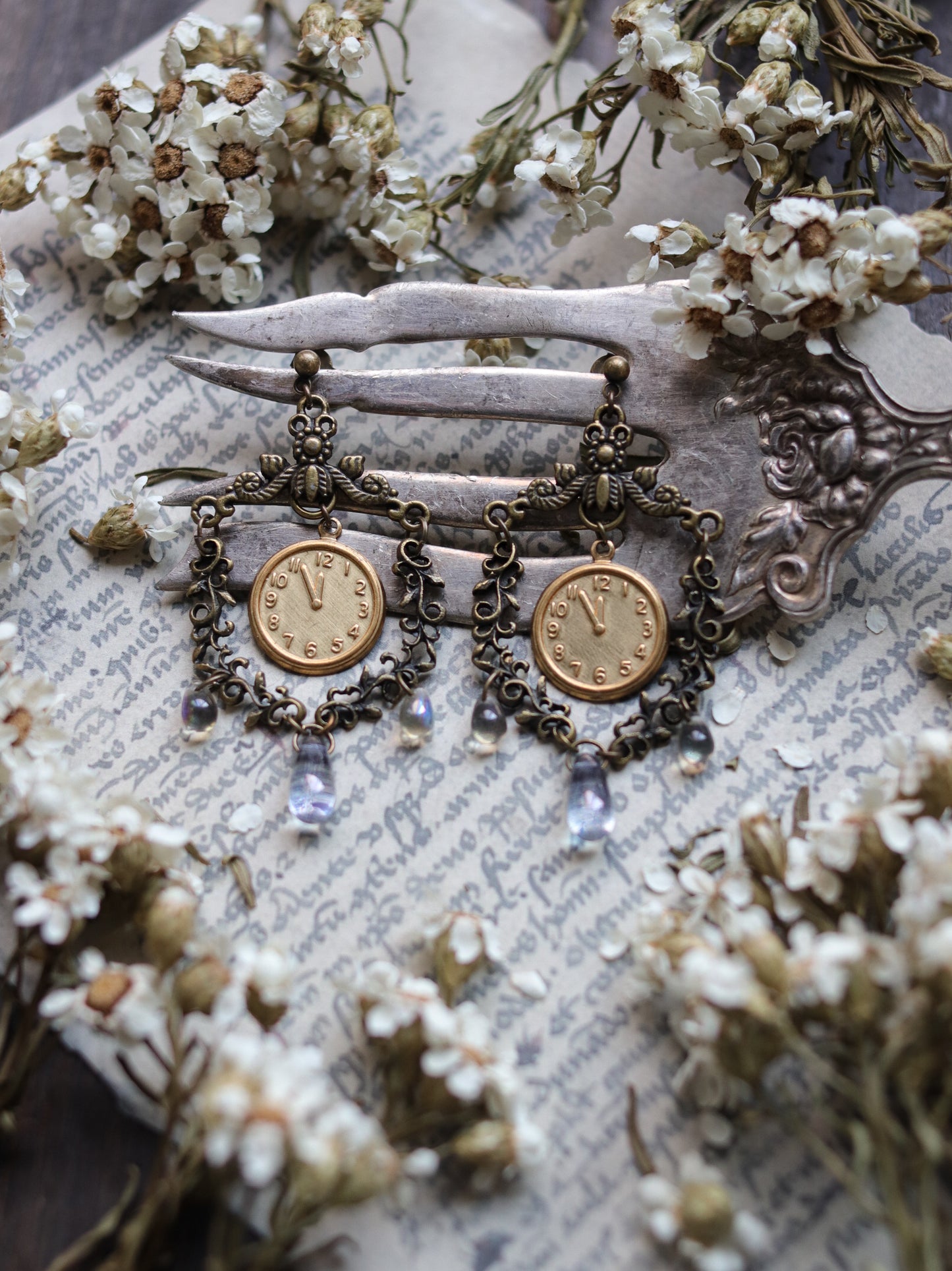 Vintage style earrings - Time Shizuku