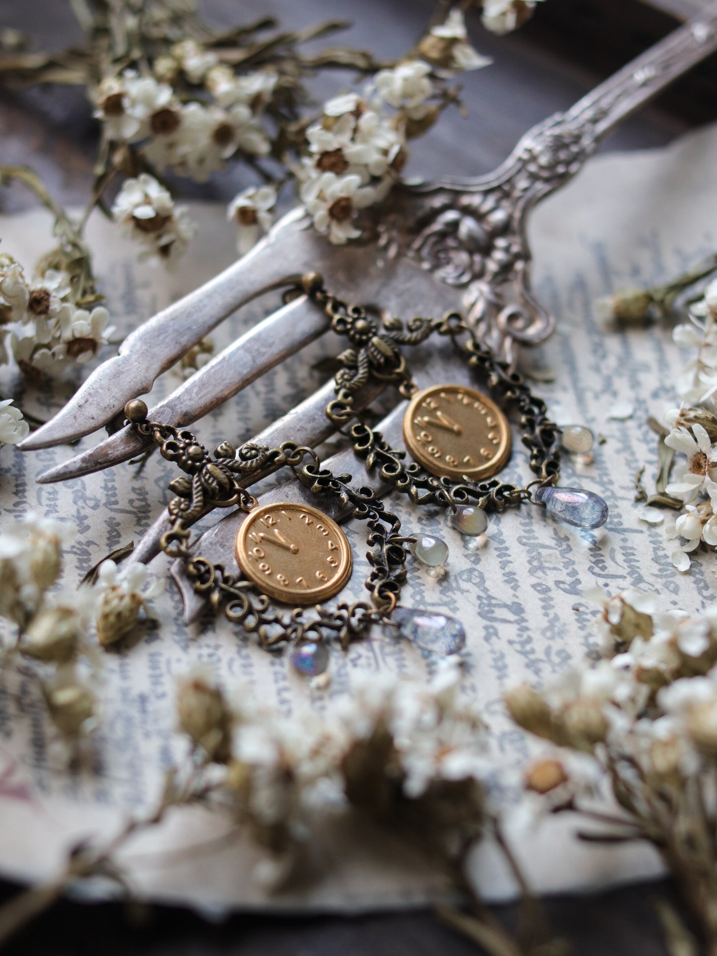 Vintage style earrings - Time Shizuku