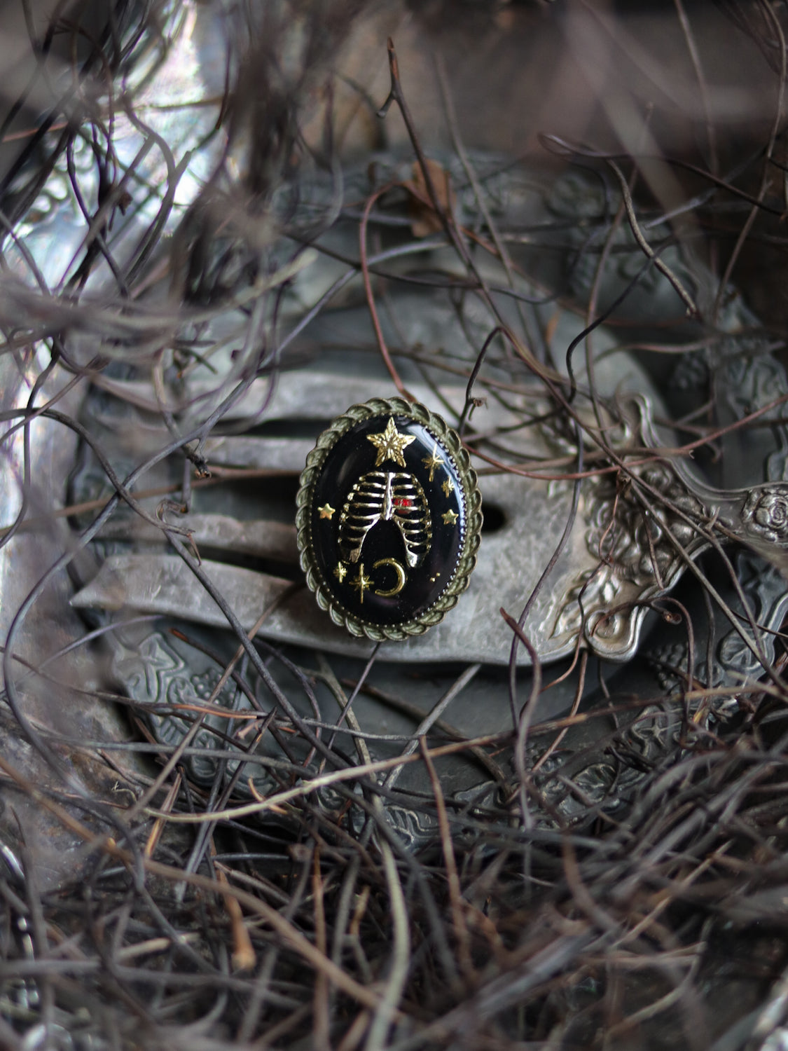 Vintage style ring - Wish you become a star