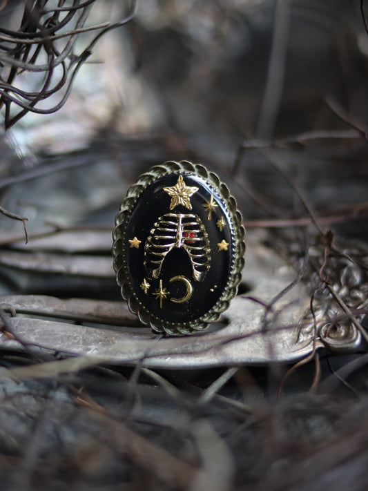 Vintage style ring - Wish you become a star