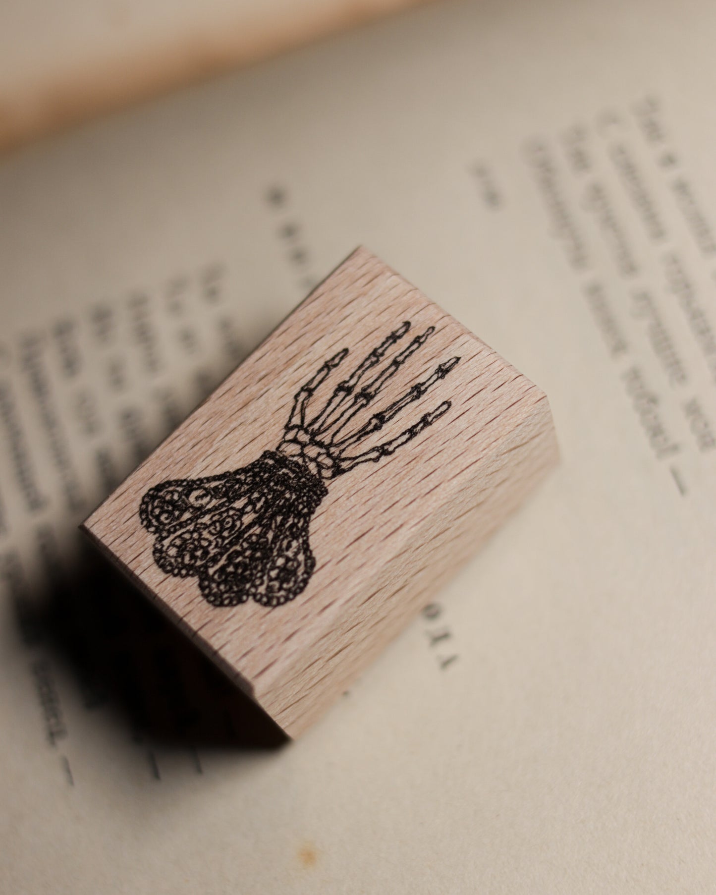 Wooden Stamp - Skeleton Hand