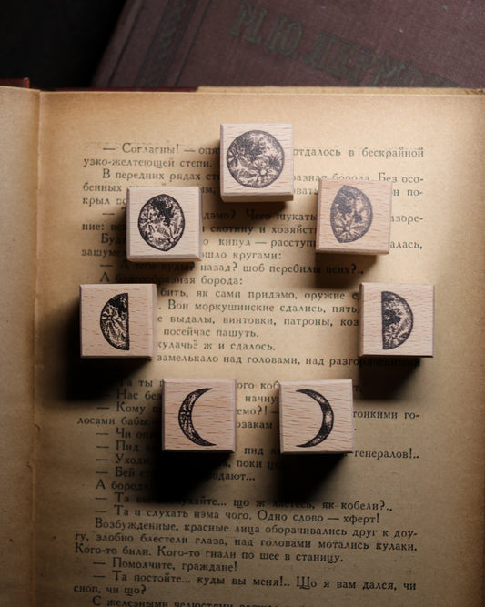 Wooden Stamp Set - Moon Phases