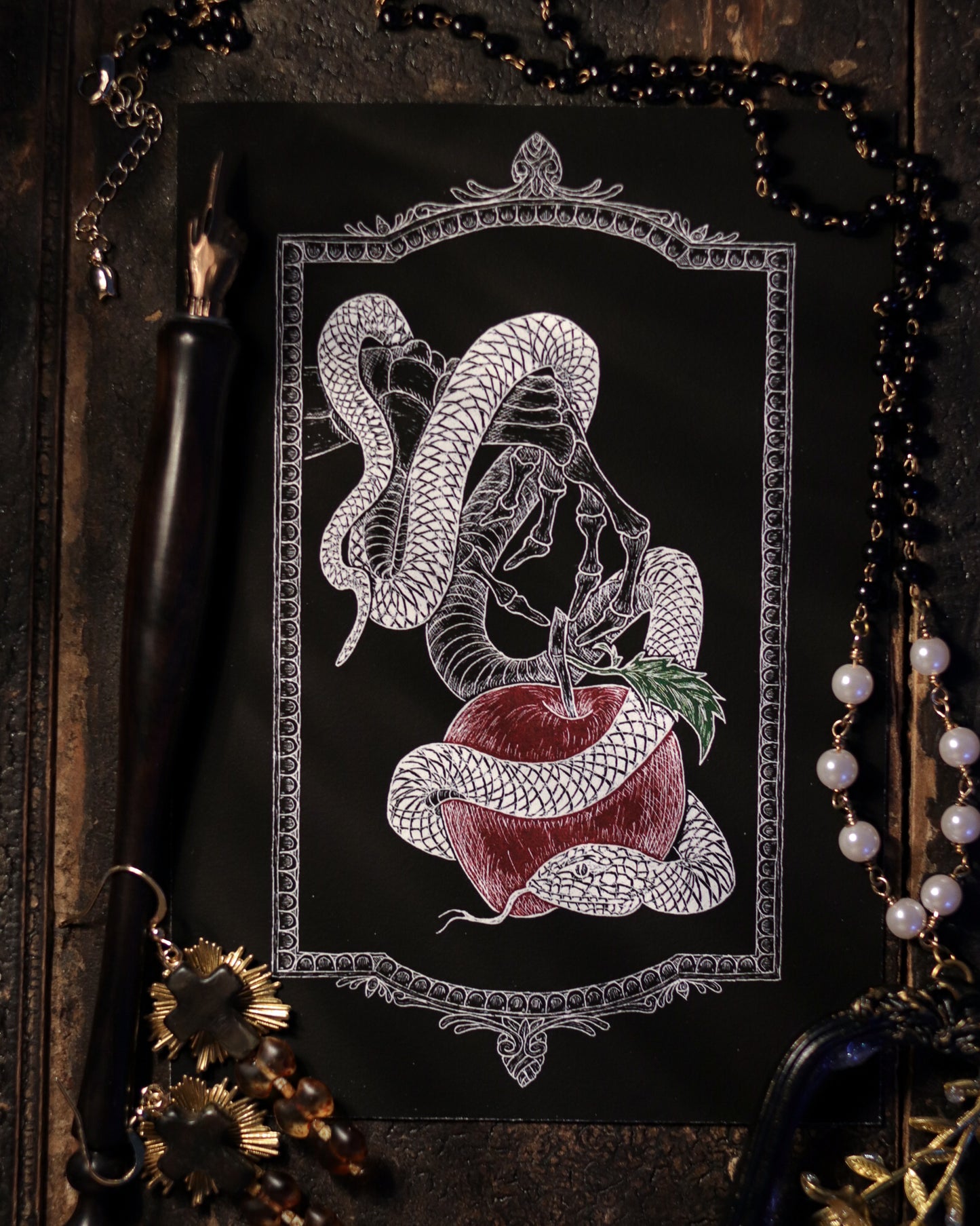 Art Print -  Snake In Paradies